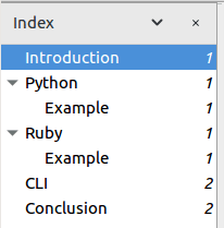 Chapter Index